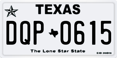 TX license plate DQP0615