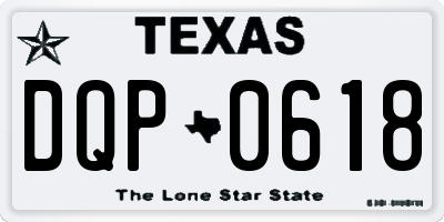 TX license plate DQP0618