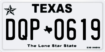 TX license plate DQP0619