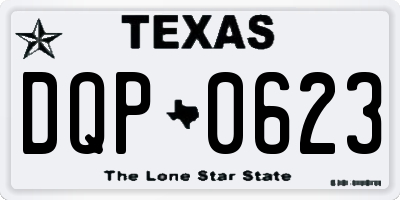 TX license plate DQP0623