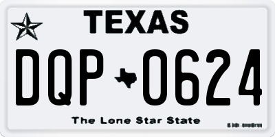 TX license plate DQP0624