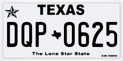 TX license plate DQP0625