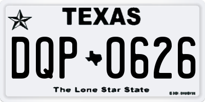 TX license plate DQP0626