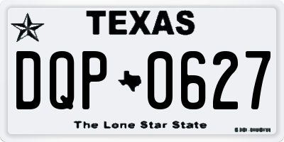 TX license plate DQP0627