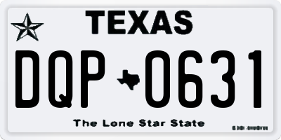 TX license plate DQP0631