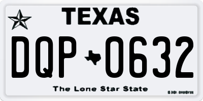 TX license plate DQP0632