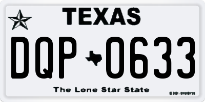 TX license plate DQP0633