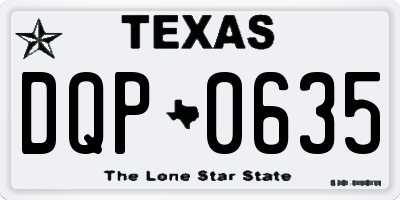 TX license plate DQP0635