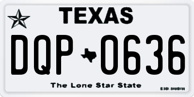 TX license plate DQP0636