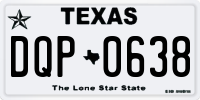 TX license plate DQP0638