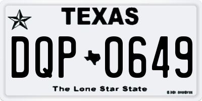 TX license plate DQP0649
