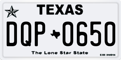 TX license plate DQP0650