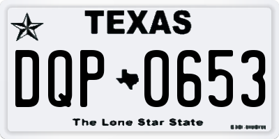 TX license plate DQP0653