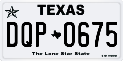 TX license plate DQP0675