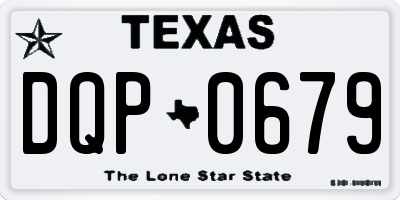 TX license plate DQP0679