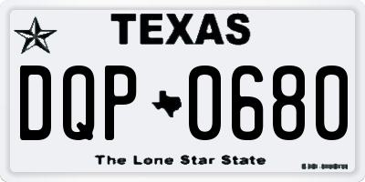 TX license plate DQP0680