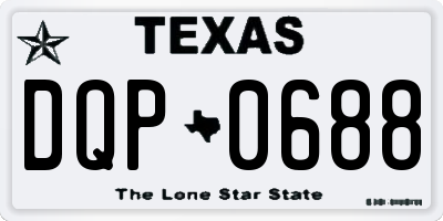 TX license plate DQP0688