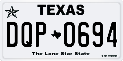 TX license plate DQP0694