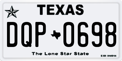 TX license plate DQP0698