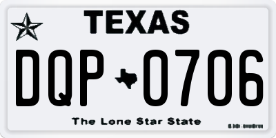 TX license plate DQP0706