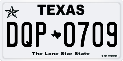 TX license plate DQP0709