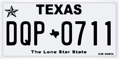 TX license plate DQP0711