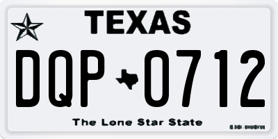 TX license plate DQP0712
