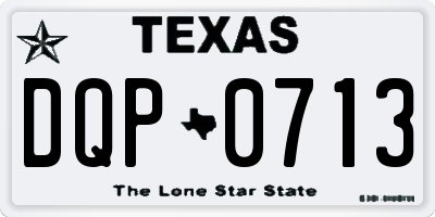 TX license plate DQP0713