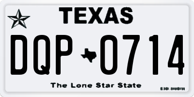 TX license plate DQP0714