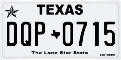 TX license plate DQP0715