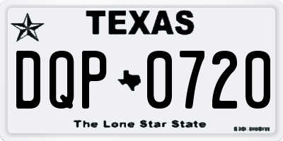 TX license plate DQP0720