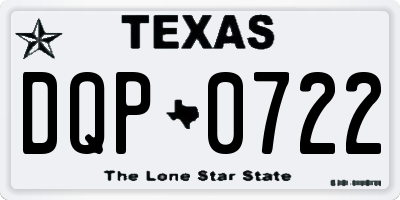 TX license plate DQP0722