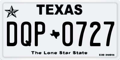 TX license plate DQP0727