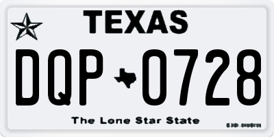 TX license plate DQP0728