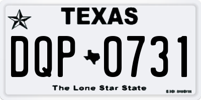 TX license plate DQP0731