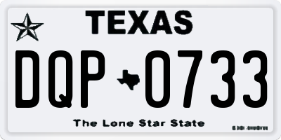 TX license plate DQP0733