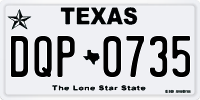 TX license plate DQP0735
