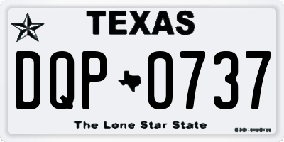 TX license plate DQP0737