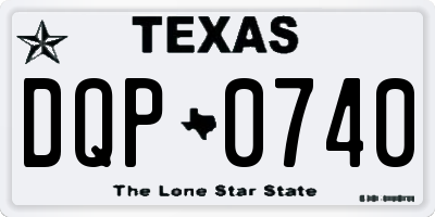 TX license plate DQP0740