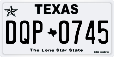 TX license plate DQP0745