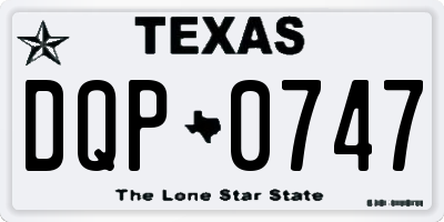 TX license plate DQP0747