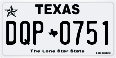 TX license plate DQP0751