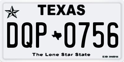 TX license plate DQP0756