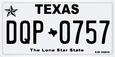 TX license plate DQP0757