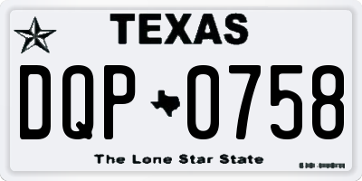 TX license plate DQP0758