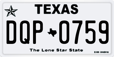 TX license plate DQP0759