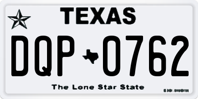 TX license plate DQP0762