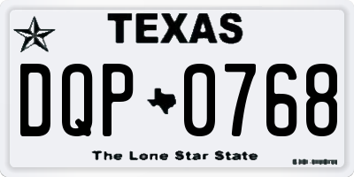 TX license plate DQP0768