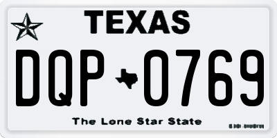TX license plate DQP0769