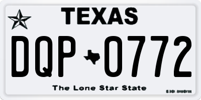 TX license plate DQP0772